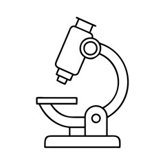 microscope icon, microscope line art - simple line art of microscope, perfect for microscope logos and icons