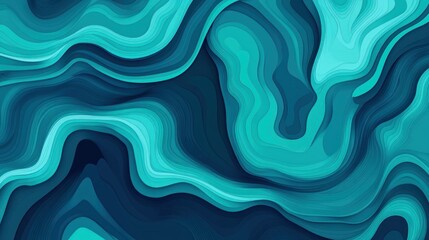Intricate teal and navy abstract flowing patterns.