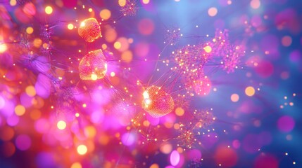 Abstract glowing floral bokeh