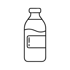 milk bottle icon, milk bottle line art - simple line art of milk bottle, perfect for milk bottle logos and icons