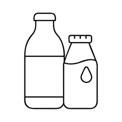 milk bottle icon, milk bottle line art - simple line art of milk bottle, perfect for milk bottle logos and icons