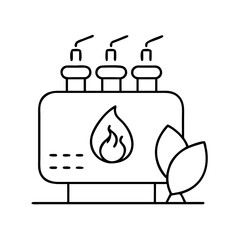 natural gas icon, natural gas line art - simple line art of natural gas, perfect for natural gas logos and icons