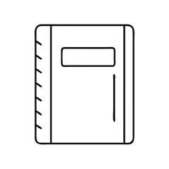 notebook icon, notebook line art - simple line art of notebook, perfect for notebook logos and icons
