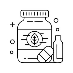 nutritional supplement icon, nutritional supplement line art - simple line art of nutritional supplement, perfect for nutritional supplement logos and icons