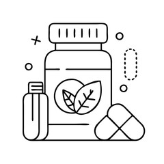 nutritional supplement icon, nutritional supplement line art - simple line art of nutritional supplement, perfect for nutritional supplement logos and icons