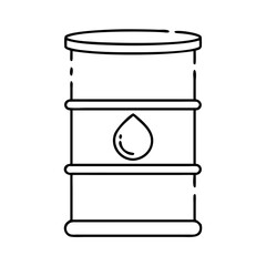 oil barrel icon, oil barrel line art - simple line art of oil barrel, perfect for oil barrel logos and icons