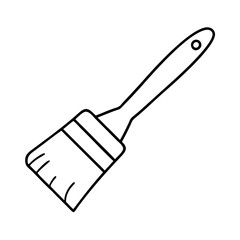 paintbrush icon, paintbrush line art - simple line art of paintbrush, perfect for paintbrush logos and icons