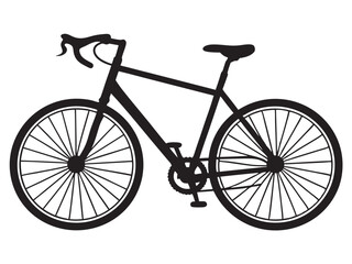 bicycle silhouette vector illustration on a white background