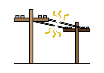 Tendido eléctrico con corte de cables por apagón eléctrico