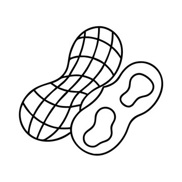 recommend clip art: peanut icon, peanut line art - simple line art of peanut, perfect for peanut logos and icons
