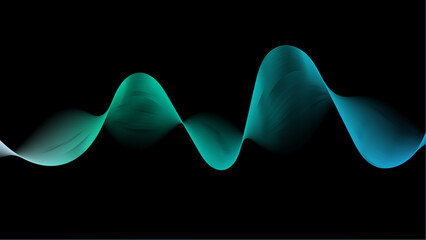 GreenAbstract Wave Background Design Illustration