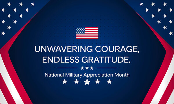 Military Courage And Gratitude Reflected In Bold Patriotic Design