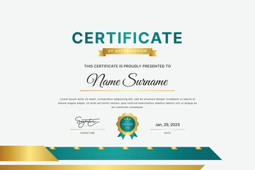 Obraz premium Certificate Template Design 