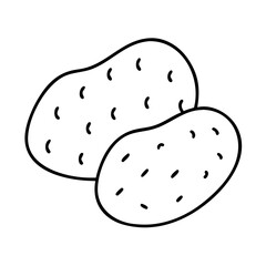 potato icon, potato line art - simple line art of potato, perfect for potato logos and icons