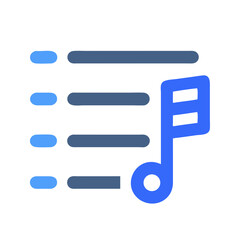 Obraz premium Music Playlist Icon, Digital Audio Selection, Tracklist App