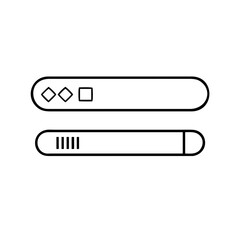 progress bar icon, progress bar line art - simple line art of progress bar, perfect for progress bar logos and icons