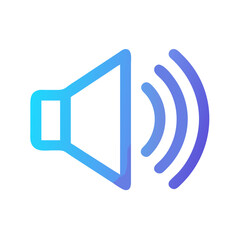 Vibrant sound icon with gradient on black background