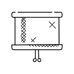 projector screen icon, projector screen line art - simple line art of projector screen, perfect for projector screen logos and icons
