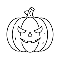 pumpkin icon, pumpkin line art - simple line art of pumpkin, perfect for pumpkin logos and icons