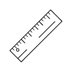 ruler icon, ruler line art - simple line art of ruler, perfect for ruler logos and icons
