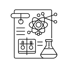 science fair icon, science fair line art - simple line art of science fair, perfect for science fair logos and icons