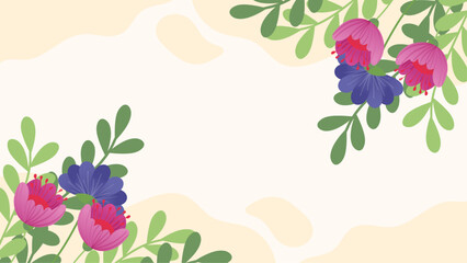 Flower Flat Abstract Vector Illuastration Background