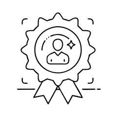 skills badge icon, skills badge line art - simple line art of skills badge, perfect for skills badge logos and icons
