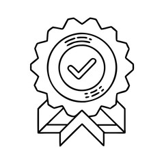skills badge icon, skills badge line art - simple line art of skills badge, perfect for skills badge logos and icons