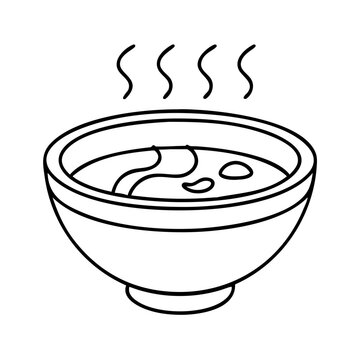 recommend clip art: soup bowl icon, soup bowl line art - simple line art of soup bowl, perfect for soup bowl logos and icons