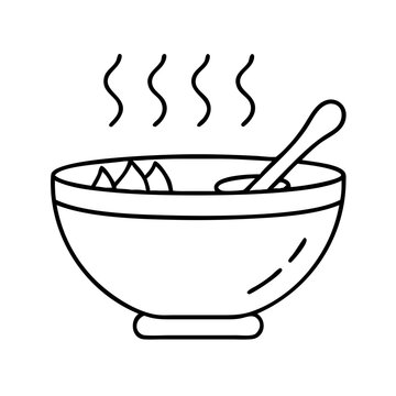 recommend clip art: soup bowl icon, soup bowl line art - simple line art of soup bowl, perfect for soup bowl logos and icons