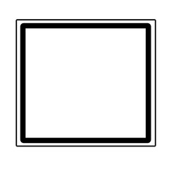 シンプルモノクロ四角フレーム