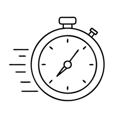 stopwatch with speed lines icon, stopwatch with speed lines line art - simple line art of stopwatch with speed lines, perfect for stopwatch with speed lines logos and icons