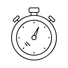 stopwatch with seconds icon, stopwatch with seconds line art - simple line art of stopwatch with seconds, perfect for stopwatch with seconds logos and icons