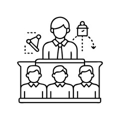 student council icon, student council line art - simple line art of student council, perfect for student council logos and icons