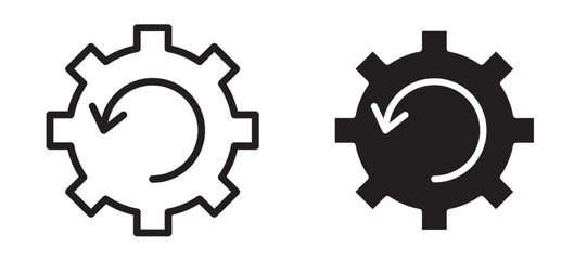 Recovery icon In Flat and stroke Style Vector For App, UI, Websites. Black Vector Illustration.