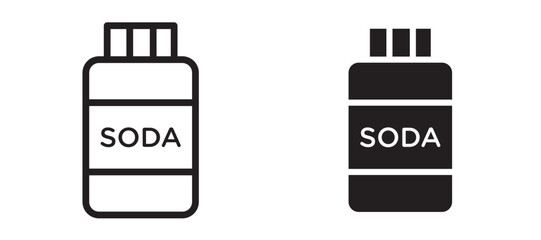 baking soda icon In Flat and stroke Style Vector For App, UI, Websites. Black Vector Illustration.