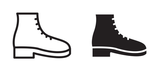 brisk boots icon In Flat and stroke Style Vector For App, UI, Websites. Black Vector Illustration.
