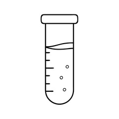 test tube icon, test tube line art - simple line art of test tube, perfect for test tube logos and icons