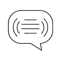text to speech icon, text to speech line art - simple line art of text to speech, perfect for text to speech logos and icons