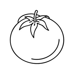 tomato icon, tomato line art - simple line art of tomato, perfect for tomato logos and icons