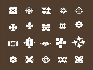 Geometric and Brutalist Y2K Shape Element