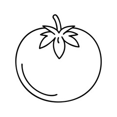 tomato icon, tomato line art - simple line art of tomato, perfect for tomato logos and icons