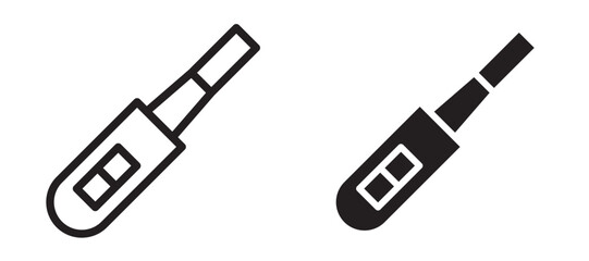 Pregnancy test icon In Flat and stroke Style Vector For App, UI, Websites. Black Vector Illustration.