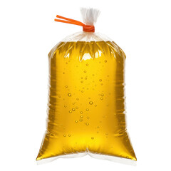 Cooking Oil in plastic bag. Minyak goreng curah. isolated on transparent background.
