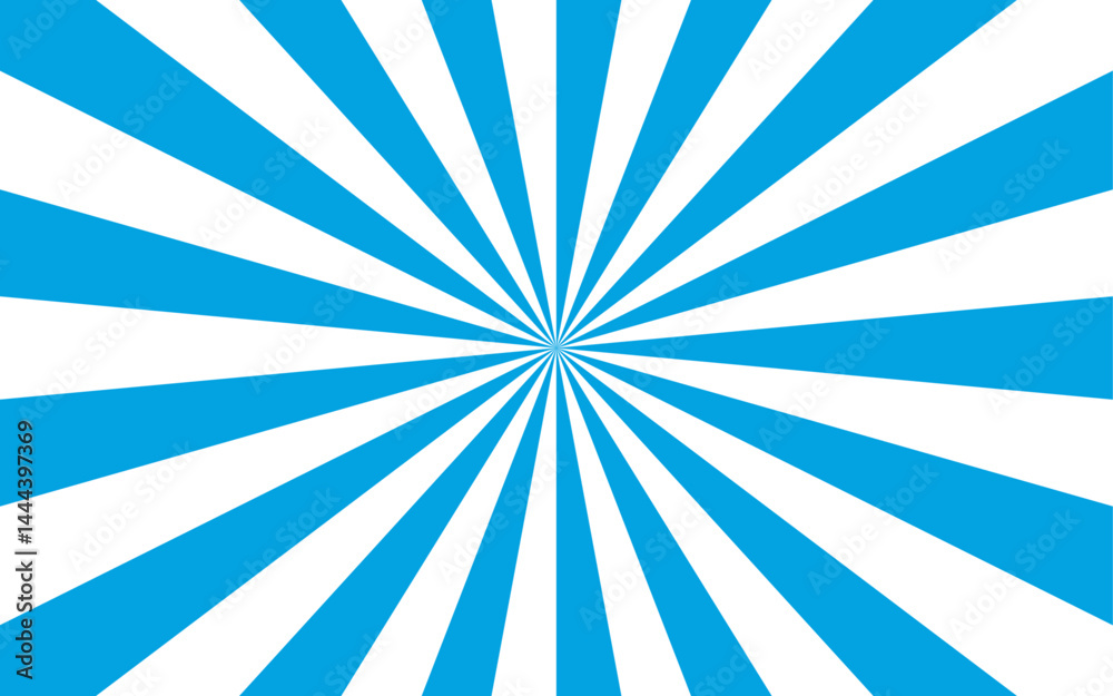 Poster Abstract hypnotic radial spiral pattern and visual illusion of motion and depth. Dynamic sense of energy, reminiscent of retro posters or optical art. Sunburst background with pattern beam rays. 
