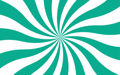 Abstract hypnotic radial spiral pattern and visual illusion of motion and depth. Dynamic sense of energy, reminiscent of retro posters or optical art. Sunburst background with pattern beam rays. 