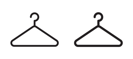 Hanger icon In Flat and stroke Style Vector For App, UI, Websites. Black Vector Illustration.