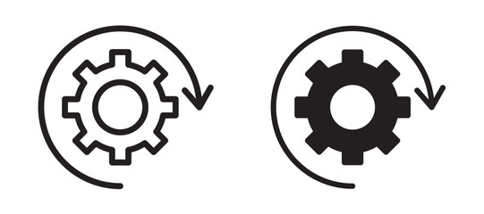 Implementation icon In Flat and stroke Style Vector For App, UI, Websites. Black Vector Illustration.