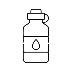 water bottle icon, water bottle line art - simple line art of water bottle, perfect for water bottle logos and icons