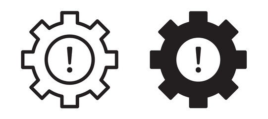 Failure icon In Flat and stroke Style Vector For App, UI, Websites. Black Vector Illustration.